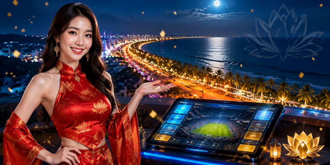 Người dùng tại bãi biển Mũi Né truy cập nền tảng game và đặt cược esports trên điện thoại di động