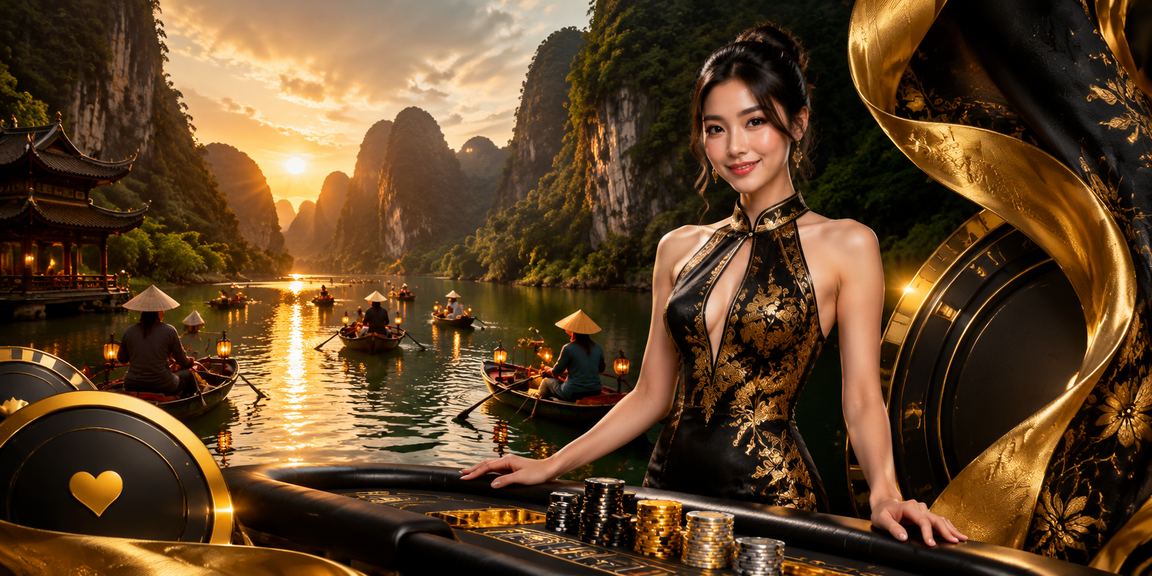 Người dùng đặt cược trực tuyến trên điện thoại với trang phục áo dài truyền thống tại Ninh Bình